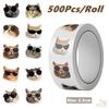 500 шт./рулон Kuso Смешные Солнцезащитные очки Кошки Детские Наградные Наклейки - DIY Скрапбуки Альбом Декор Запечатывающие Наклейки