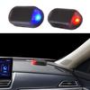 Mini LED Solar Car Warning Light Night Safety Simulation Alarm Wireless Anti-theft Warning Light Flashing False Alarm Light