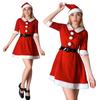 Рождественская толстовка для косплея Санты для женщин, милое сексуальное платье костюм Санта-Клауса, рождественский костюм для косплея большого размера, комплект униформы, талия, костюм Санты