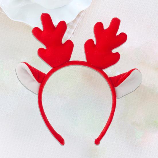 Christmas Antler Hairband Elastic Anti-slip Plush Fit for All Ages Christmas Hair Accessories Holiday Party Decorations Costume Festive Reindeer