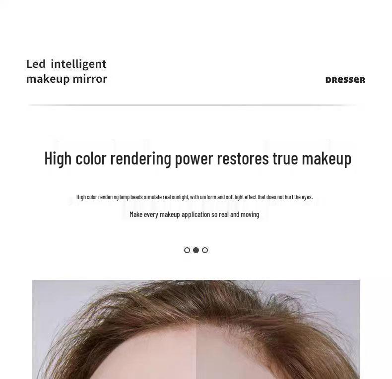 2024 Умное облачное зеркало для макияжа с подсветкой: Стильное настольное косметическое зеркало