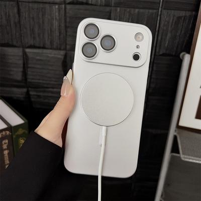 Для Magsafe Магнитный Беспроводной Зарядный Чехол для iPhone 17 16 15 14 13 12 11 Pro Max 17Air 16e Силиконовый Чехол с Защитой Линз из Стекла