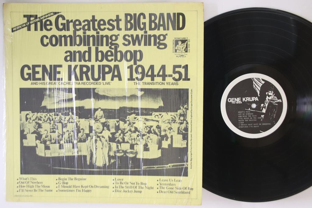 LP Record GENE KRUPA - Greatest Big Band Combining Swing A 11D1810 STEREOMON RENKC UK Jazz Used