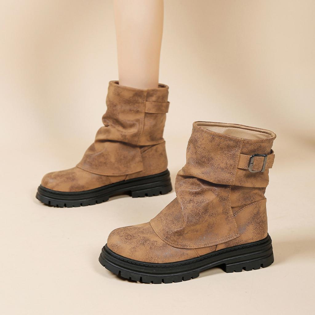 Women's Retro British Boots Fashion Short Boots for Fall Winter Everyday Wear
