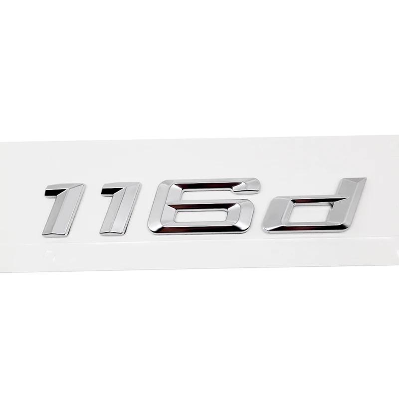 ABS Car Rear Trunk Letters Logo Badge Emblem Sticker For BMW 1 Series 116d 118d 120d 125d 130d 135d 140d E81 E82 E87 E88 F20 F21
