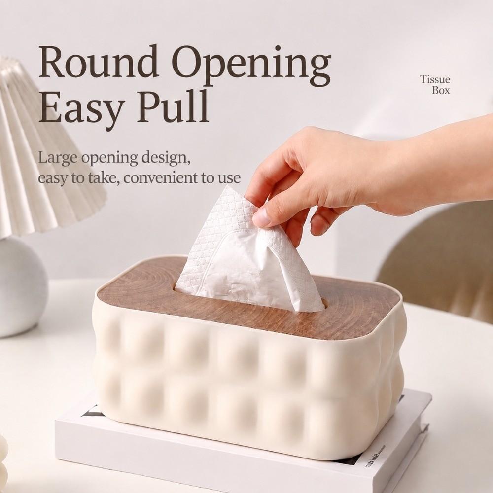 Elegant Tissue Dispenser Large Opening Paper Dispenser Storage Box Living Room Decor