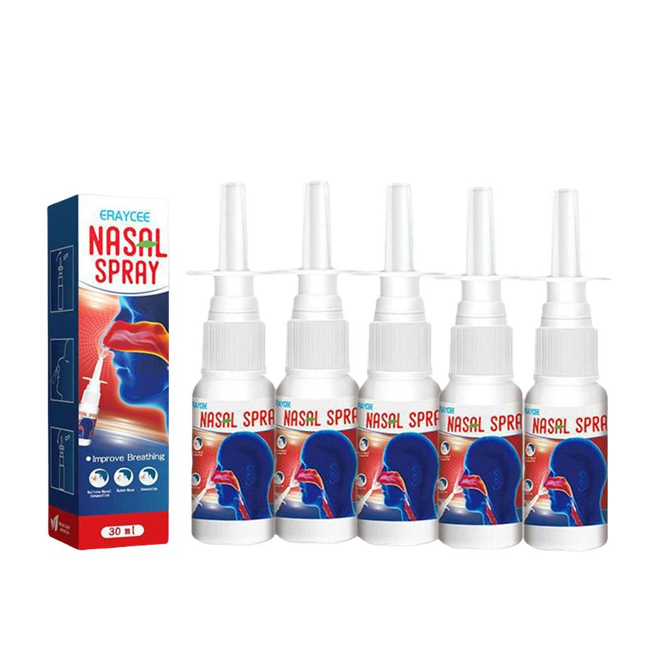 Натуральный травяной назальный спрей для уменьшения храпа, очищения и увлажнения носа 1.01 унции Назальный спрей Дыши Хорошо Спи