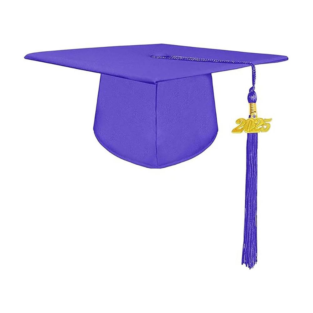 Doctor 2025 Graduation Cap Master Trencher Cap Durable Academic Hat with Tassels Graduation Season