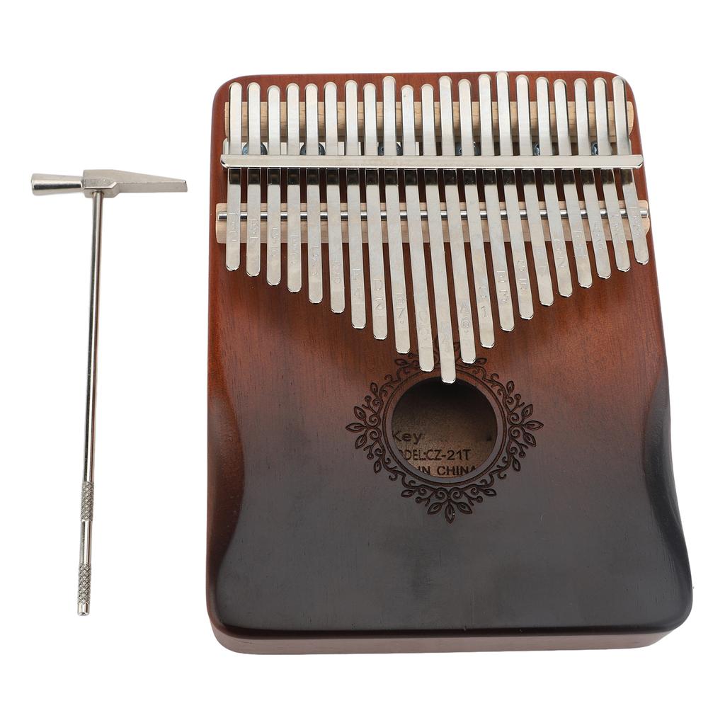 Kalimba 21 Keys Portable Small Thumb Piano Mahogany Metal Instrument Kit for Adults Kids Beginners