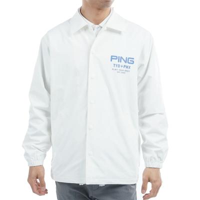 PING Apparel Эластичная куртка тренера для размера Размер 3L Мужская Водоотталкивающая, Гольф, 621-5120107 030_Белый,