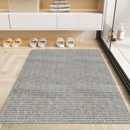 yangyizhi Entrance Rug, Solid Color Anti-Slip Absorbent Washable Door Mat for Bathroom Living Room Kitchen