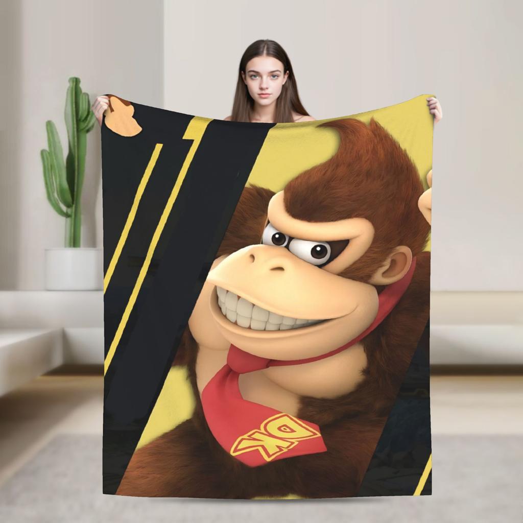 Donkey Kong Game Blankets Flannel Awesome Warm Throw Blanket for Bedspread Summer