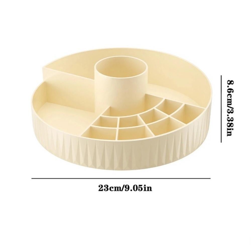360° Rotatable Desktop Shelf PP Open Grid Organizer Portable Cosmetic Storage Box For Vanity Desk