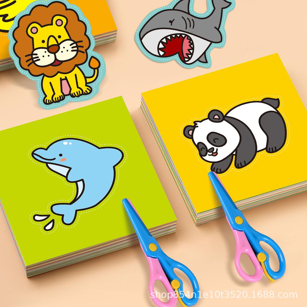 Набор для вырезания из бумаги «Животные» для детей 3-6 лет: Веселая развивающая игрушка для творчества