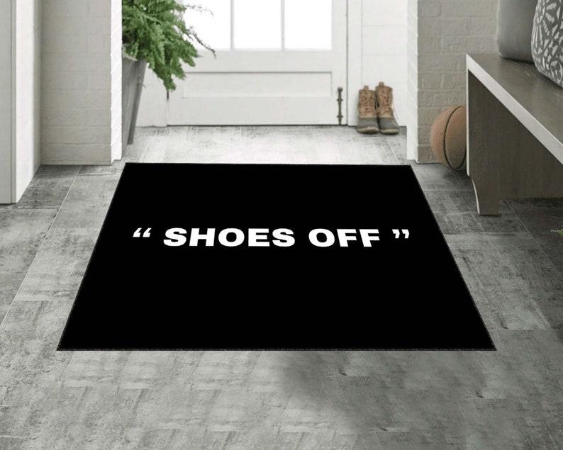 Коврик KEEP OFF Hype Decor, большой черно-белый ковер Hype Decor, ковер для гостиной, подарок на новоселье