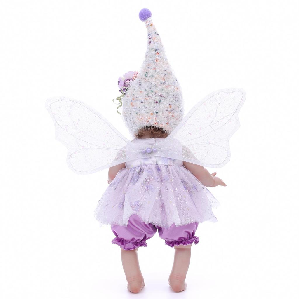 Реалистичные виниловые куклы-реборн из цельного силикона 18 дюймов Косплей Фея Ангел Милые куклы для младенцев с крыльями Модные рождественские подарки Игрушка для украшения