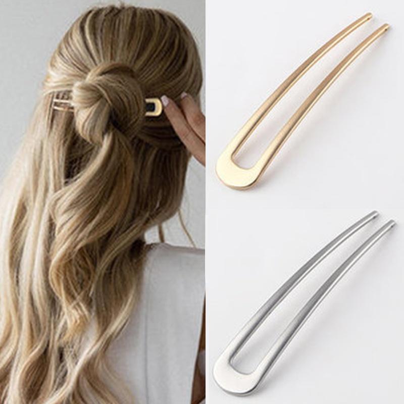 U-shaped Hairpin Iron Plate Hair Tool Hair Styling Tool Hairpin Fashion Plate Hair Head Jewelry Hairpin