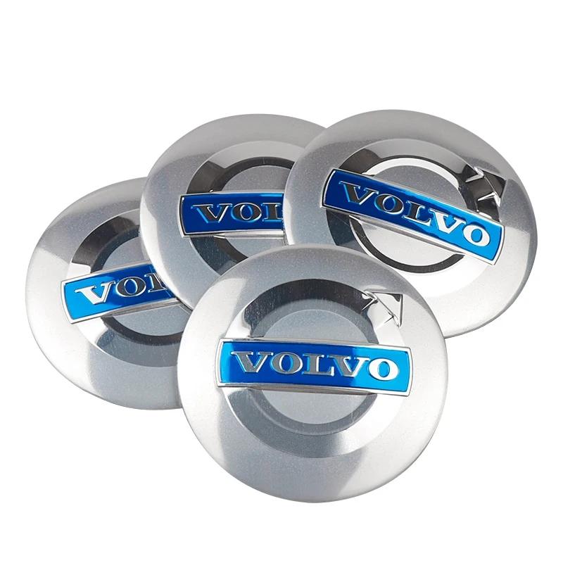 56MM 4Pcs Car Logo Wheel Hub Center Sticker Accessories For Volvo ES90 EC40 EX40 EM90 XC90 V90 V60 XC60 V40 S80 S60 S90 C40 XC40