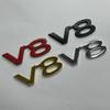 3D Металлическая эмблема V8 Металлическая наклейка Значок Крыло Для гоночной эмблемы Авто Для автомобиля Мотоцикла Грузовика Внедорожника Автоаксессуары