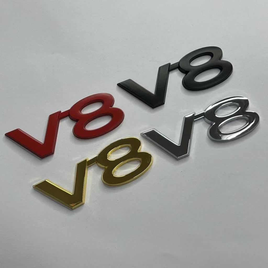3D Металлическая эмблема V8 Металлическая наклейка Значок Крыло Для гоночной эмблемы Авто Для автомобиля Мотоцикла Грузовика Внедорожника Автоаксессуары