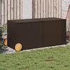 VidaXL Garden Storage Box and Wheels, Tool Chest, Storage Furniture, Patio Terrace Organizer, Brown 365317