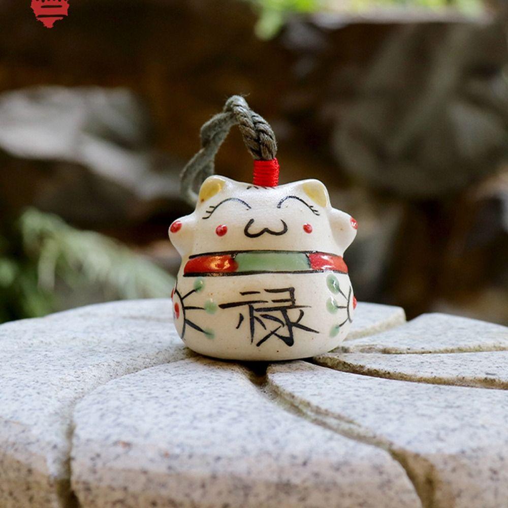 Character Lucky Cat Japanese Style Wind Chime Bag Pendent Hanging Decorations Bell Key Chain