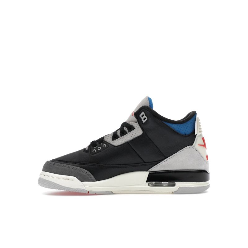 Кроссовки Air Jordan 3 Retro OG GS Rare Air Kids черные чили-красные нейтрально-серые IB8968-004