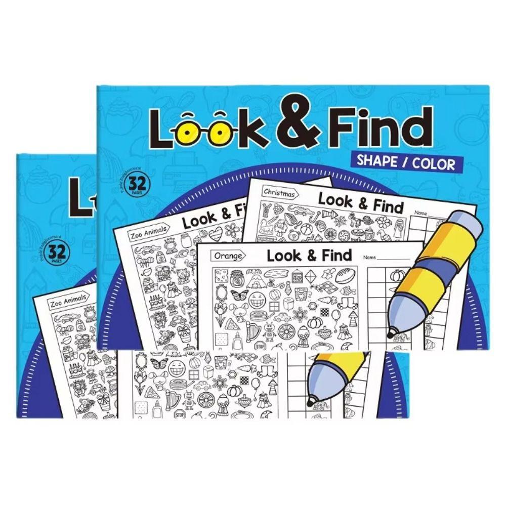 Enhance Visual Perception Fun Coloring Book Look & Find Game Book Children Gift