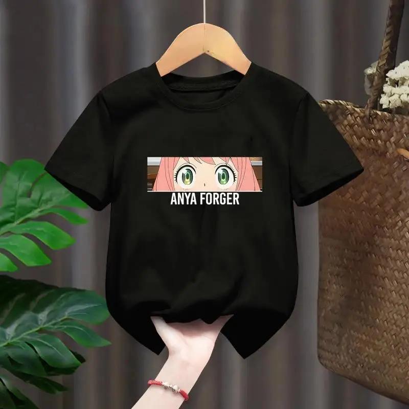 Футболка с графическим принтом из мультфильма Семья Шпиона, Японское аниме, Харадзюку, Модная Повседневная футболка с коротким рукавом, Женская
