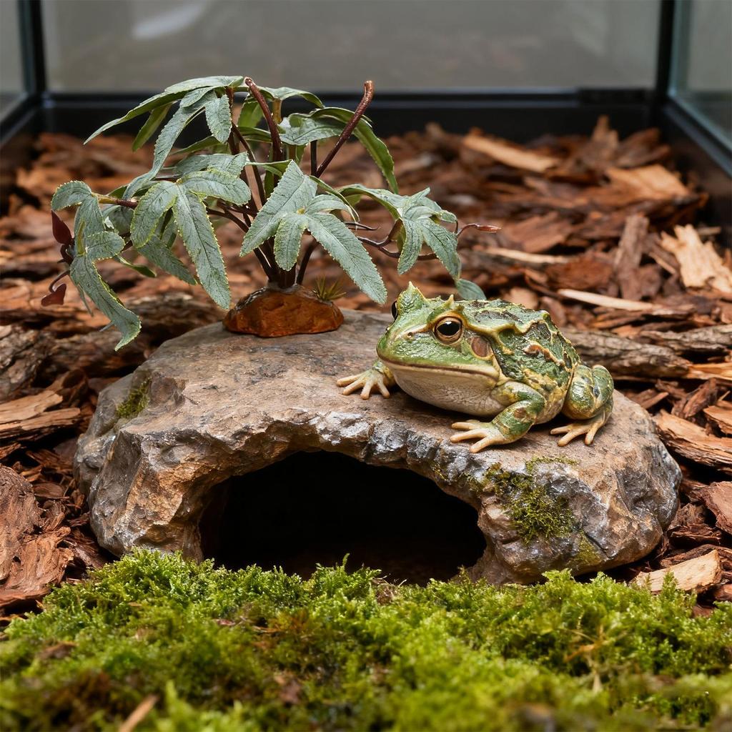 Reptile Plants For Terrarium Fake Realistic Indoor Decor Bearded Dragon Artificial Leaves For Freshwater Desert Fish Turtle