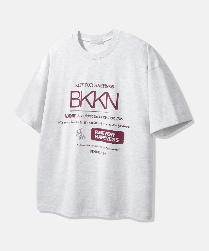 BAKKEN [Мужская] Фирменная футболка с коротким рукавом и логотипом Bk3957 (3 цвета)