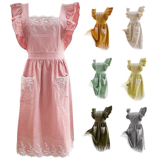 Модный моющийся жиростойкий пыленепроницаемый кофейня, пекарня, кухня, кружевной фартук, инструмент для приготовления пищи, товары для дома, кухонный фартук