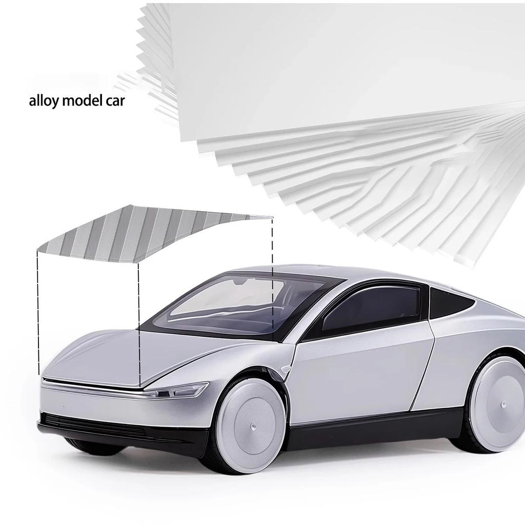 1/32 Tesla Cybercab Роботакси Беспилотное Такси Сплав Металл Литая Модель Автомобиля Домашние Модные Игрушки Украшения Коллекции Для Демонстрации Декорации