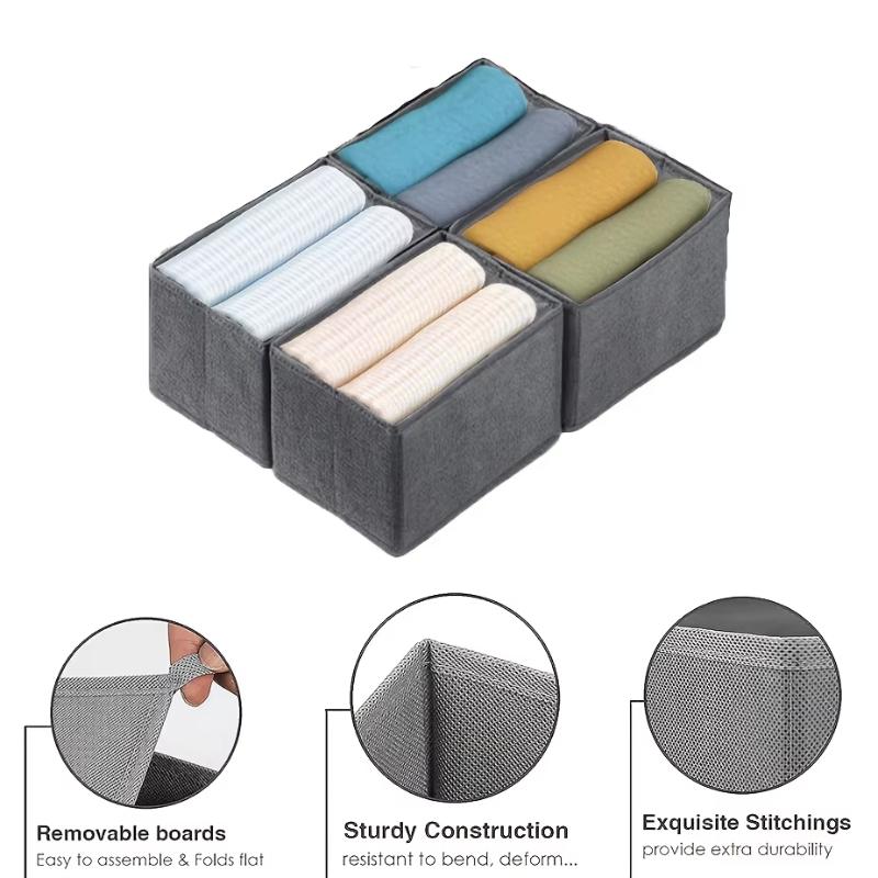 Underwear Storage Box, Drawer Divider Organizer, Foldable Closet Organizer And Storage Box, Dresser Drawer Dividers For Clothes,