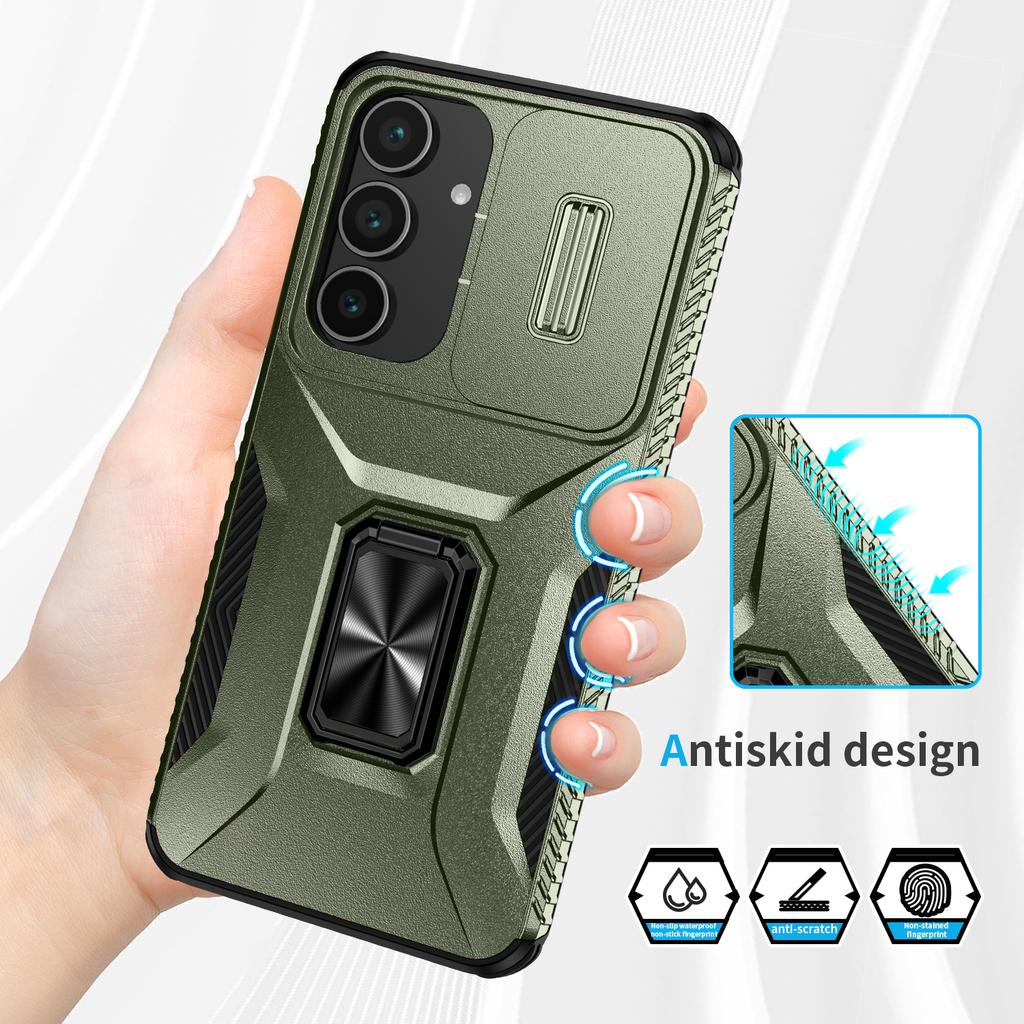 For Samsung Galaxy S25 FE Case Camshield Kickstand TPU+PC Anti-Slip Phone Cover