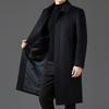 Мужское пальто средней длины на лацкане, новая модная деловая модель на осень и зиму для мужчин среднего возраста