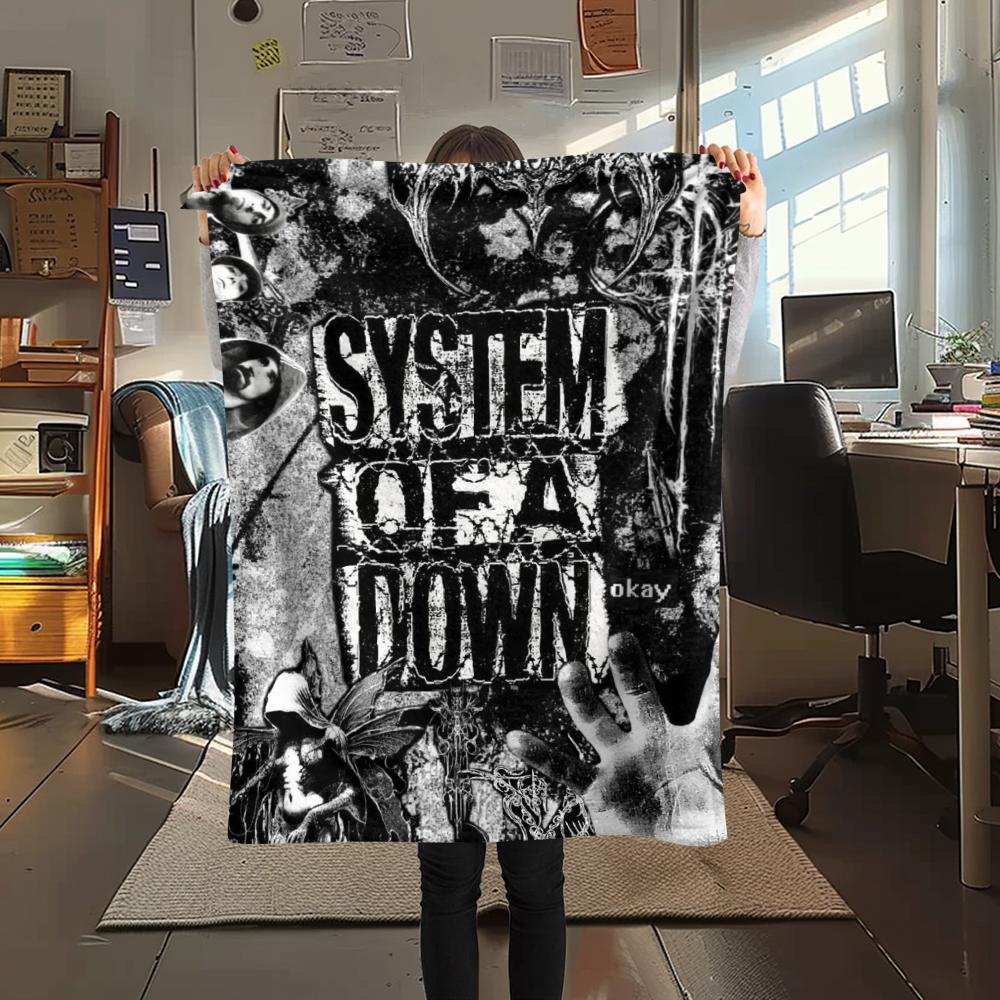 1PC system of a down Print Flannel Blanket, High quality Comfortable for All Seasons, Home Decor, Warmth and Comfort, Perfect for Christmas Gifts