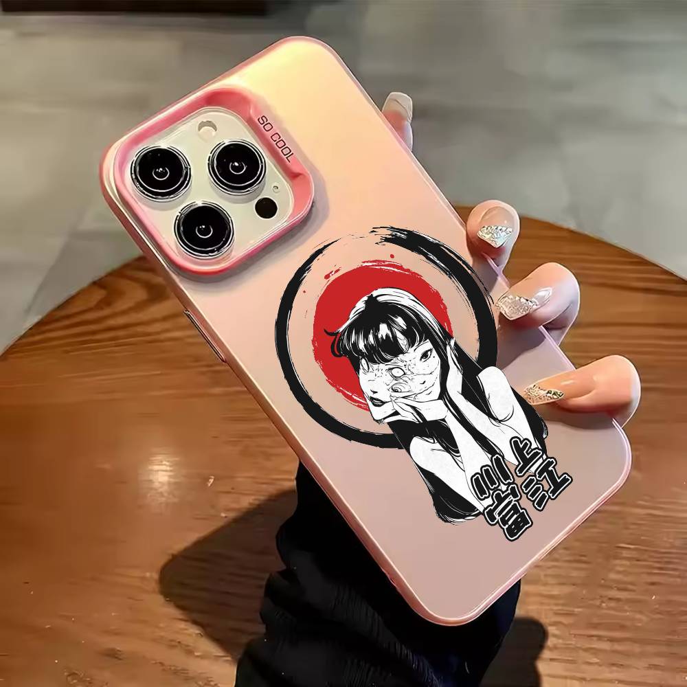 HOT Comics T-Tomie Phone Case Color Silver Shell For IPhone 17 16 15 14 13 12 11 Pro Max Plus