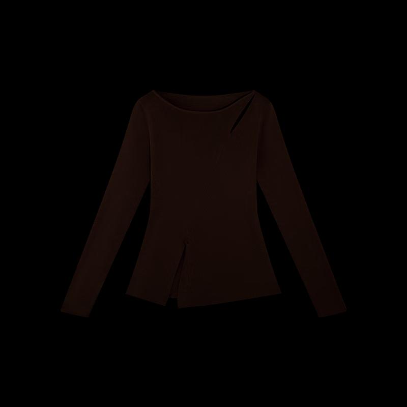 Heco Женский вязаный топ с неровным вырезом и ажурной вязкой (Осень 2025 г.)