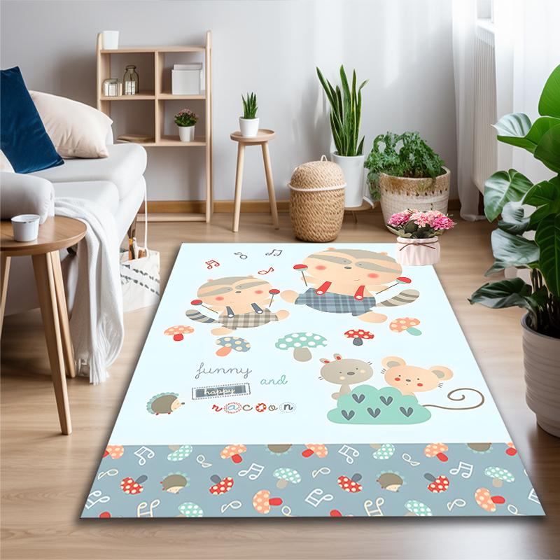 1pc Cartoon Baby Boy Carpet for Room Floor Mat, Comfortable Office Chair Printed Area Rug, Beautiful Hotel Rug
