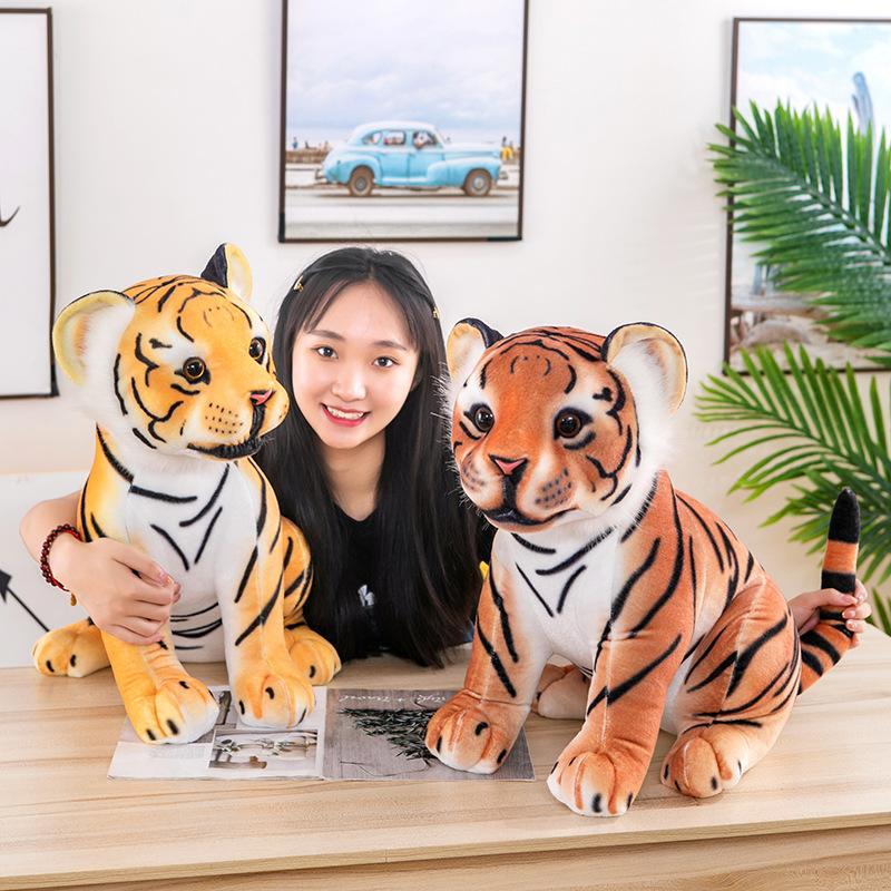 Милая плюшевая игрушка-симулятор тигра, большая кукла сибирского тигра, детская декоративная подушка, кукла в зоопарке, подарок