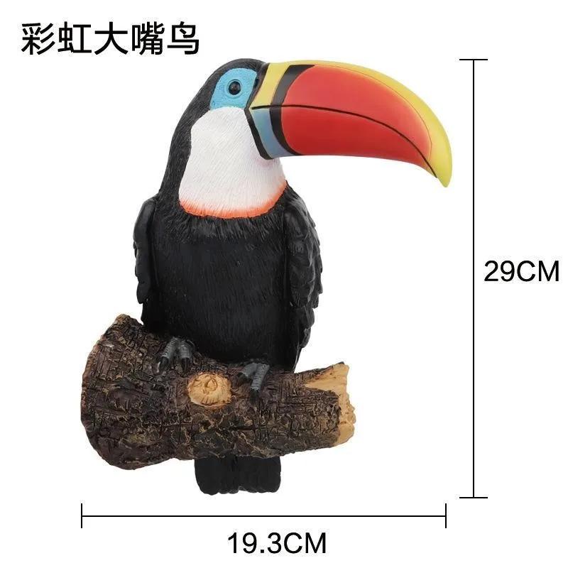 1 Pcs Bird Figurine Tree Hugger Decor Hanging Resin Ornaments Garden Statue Creative Simulation Animal Yard Wall Decoration
