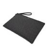 Daks Black Leather Dd Logo Pattern Large Clutch Bag Dbba2f466bk