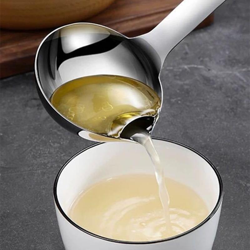 Ложка для разделения масла и воды из нержавеющей стали, фильтр для супа, масляная ложка, кухонный скиммер