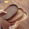 Wooden Dessert Plate Tableware Solid Wood Round Dessert Plate Japanese-style Wooden Tray Snack Plate Dried Fruit Plate Tea Tray