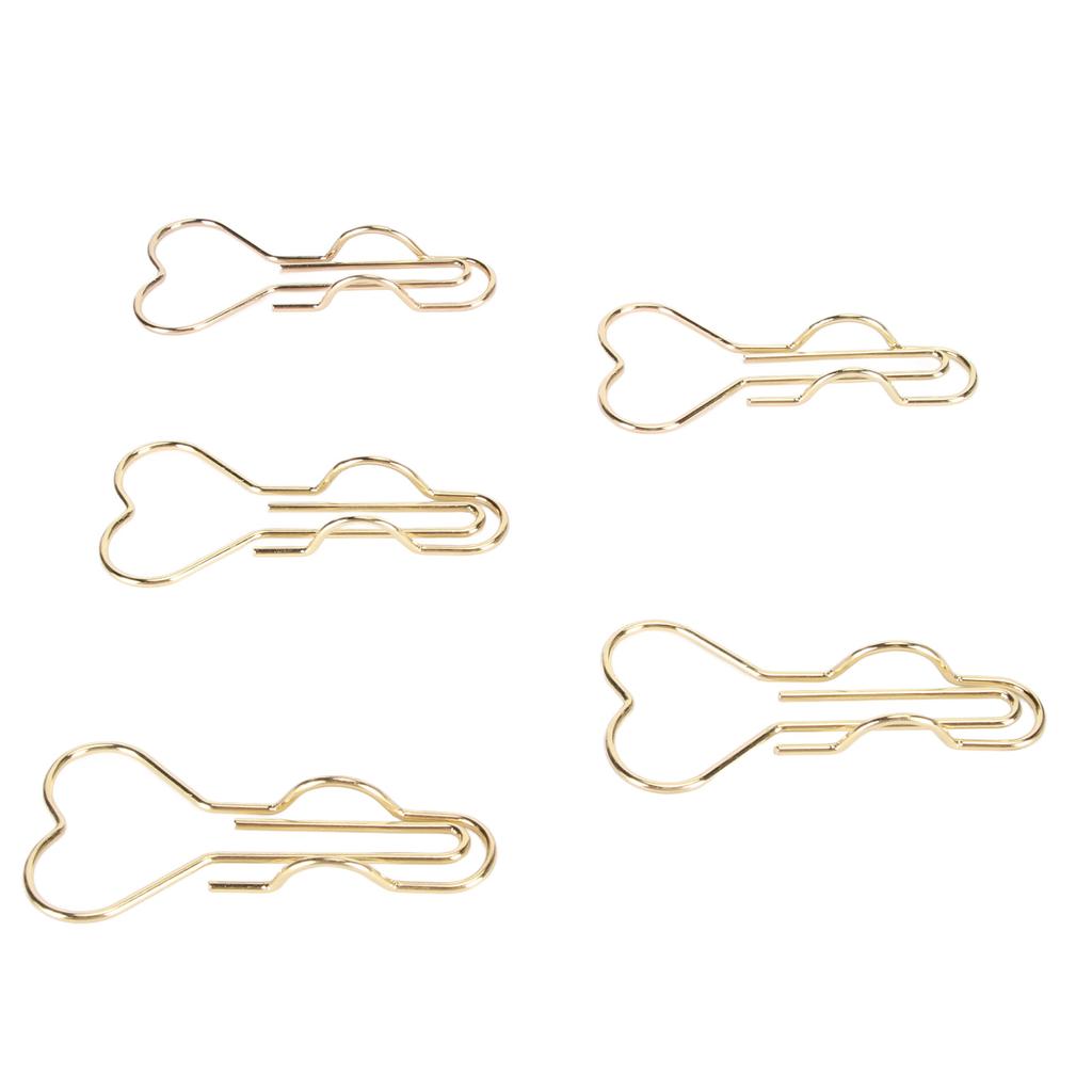 50 шт. зажимов для ручек в форме сердца, металлические держатели для ручек, маленькие милые зажимы для канцелярских принадлежностей, офисных документов