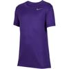 Командная легенда Трикотажный быстросохнущий топ с коротким рукавом и круглым вырезом для детей Садово-пурпурный IB8678-547
