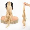 Гибкая обертка вокруг наращивания хвоста Мгновенное обертывание вокруг хвоста Длинный хвостик Наращивание волос Вьющиеся волны Синтетические хвостики Шиньон