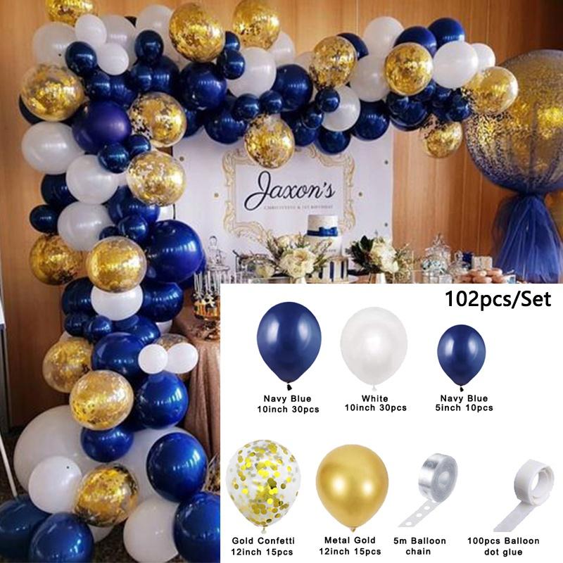 Baby Shower Decorations Macaron White Pink Blue Gold Balloon Arch Kit Wedding Birthday Boy Or Girl Gender Reveal Party