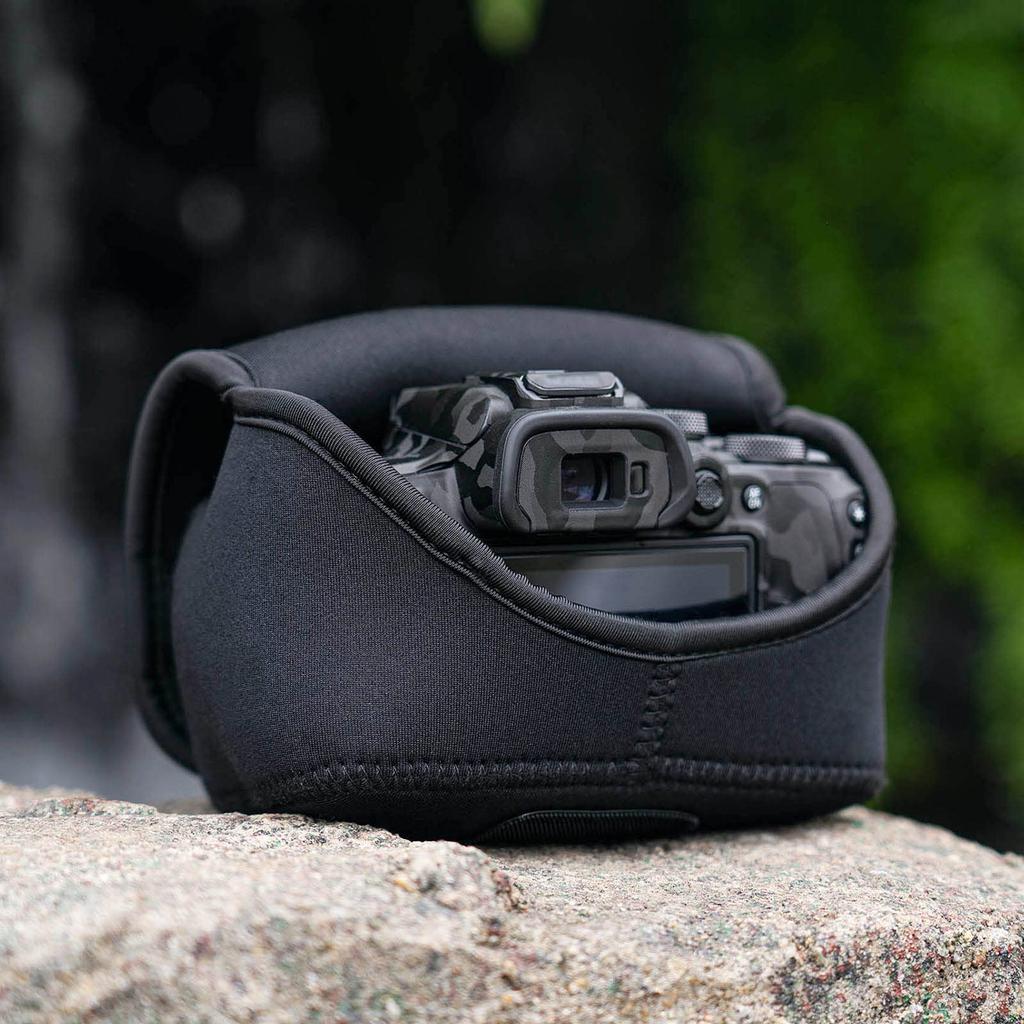 JJC Сумка для беззеркальной камеры Чехол для камеры, совместимый с Leica Q3 Canon EOS R7 R10, защитный чехол для камеры 130 x 75 x 100 мм Nikon Z50II черный + RF-S